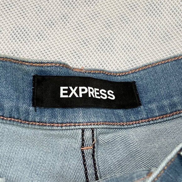 EXPRESS 8 Ankle Legging Super High Rise Embellished‎ Jeans Studded - Picture 8 of 10